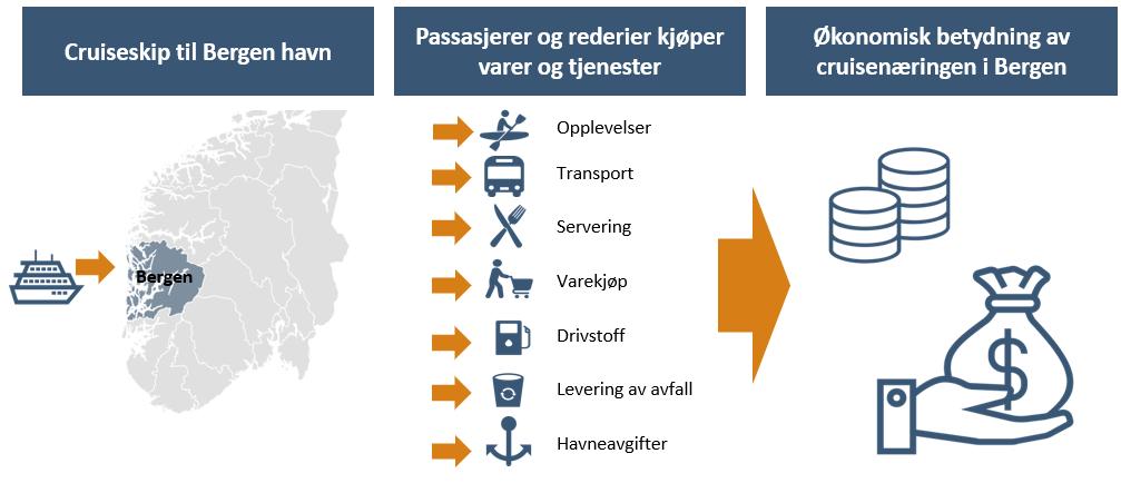 Figur 1-4: Illustrasjon av cruiserederiene og passasjerenes