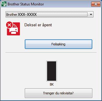 A Feilsøking Bruk denne delen til å løse problemer du kan møte på når du bruker Brother-maskinen.