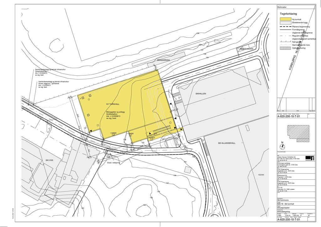 Mrknadr: Tnforklarin 7 7 REOVSJO y turnhall Eksistrnd by Planns brnsnin Formålsrns Utånd formålsrns Rulrt sntrlinj Utånd rulrt sntrlinj ytt jrd Gammlt jrd rivs.