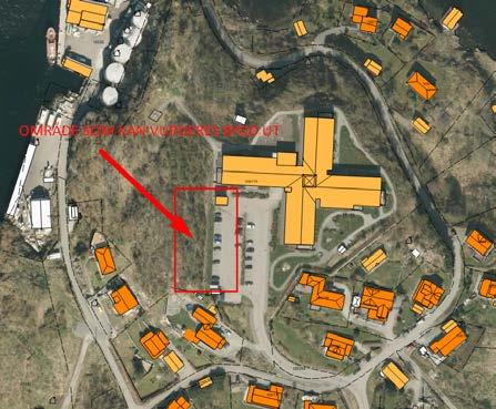 3.3 ULIKE LOKALISERINGER 3.3.1 KULATOPPEN BO- OG OMSORGSSENTER Opplysninger om lokaliteten Skissen under viser reguleringsstatus og eiendommen til kommunen er markert.