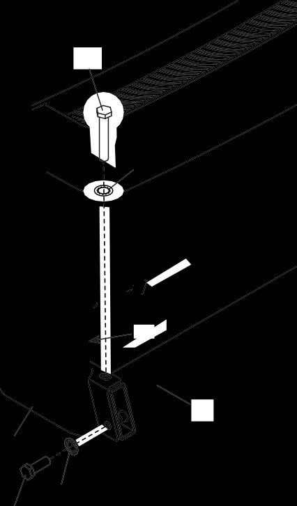 93 7 C D B 86 84 4. Hold høyre stolpe (84) mot basen (93). Pass på å ikke legge stolpeledningen (83) i klem.