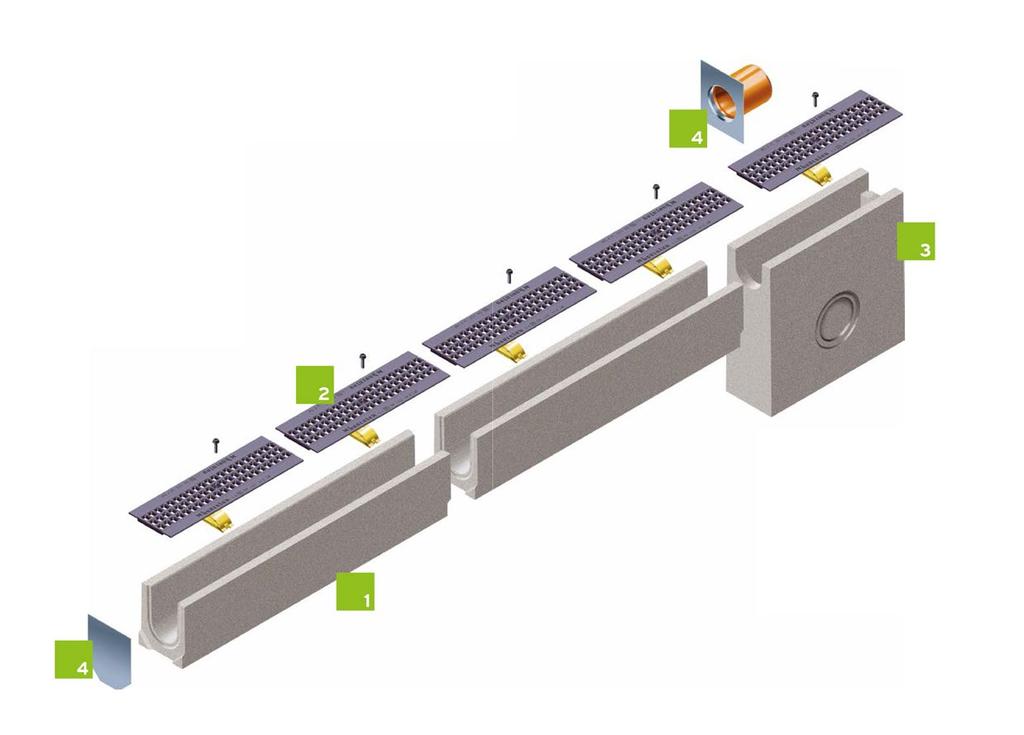 FASERFIX STANDARD er en stabil renne av presstøpte, fiberarmert betong, innehar alle betongens kvaliteter, og velges der det er krav til en stabil renne med høy styrke og lang levetid.