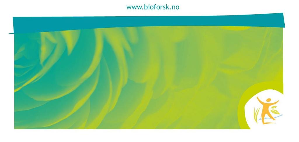 Bioforsk Rapport Bioforsk Report Vol. 8 Nr.