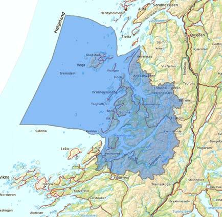 2.5.10 Bindalsfjorden-Velfjorden Vannområde Bindalsfjorden-Velfjorden omfatter et totalareal på 6791 km 2. Av registrerte vannforekomster per 01.09.