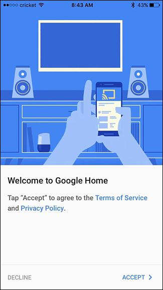2 Richten Sie die Netzwerkkonfiguration mit der Google Home App ein. Wenn Sie es noch nicht haben, können Sie es direkt von Google Play oder dem Apple App Store herunterladen.