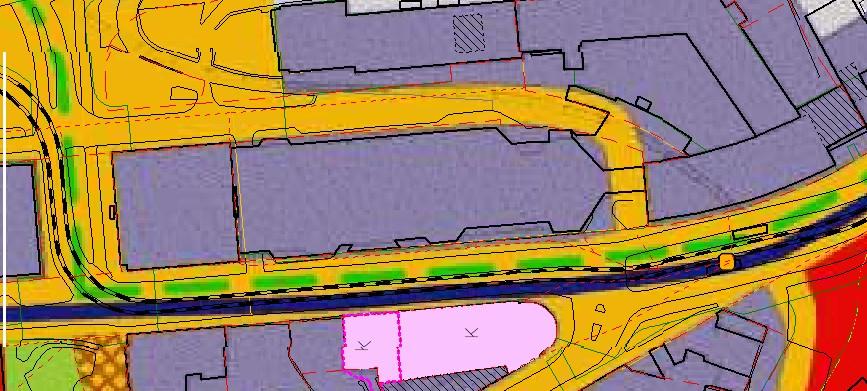 Figur 7: Utsnitt av planområdet fra Kommunedelplan sentrum Dagens bybanestopp i Lars Hilles gate forsterker denne forbindelsen ytterligere.