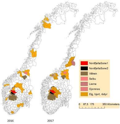 Kartleggingsområder 2016 og 2017