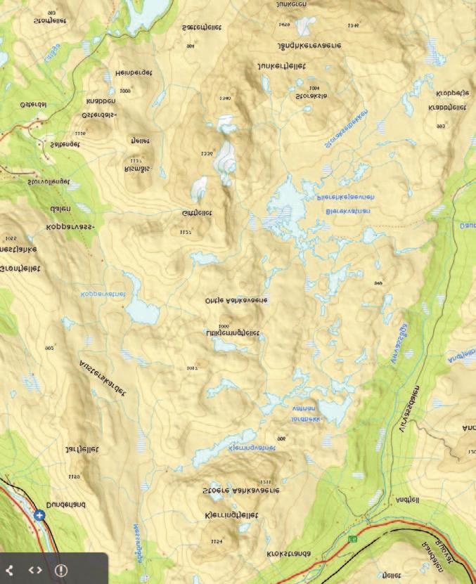 samt noen stedsnavn som kun er på norsk på kartet Norgeskart.no: Junkeråga, Kjerringfjellvatnet, Kjerringfjelltoppen, Litjkjerringvatnet.
