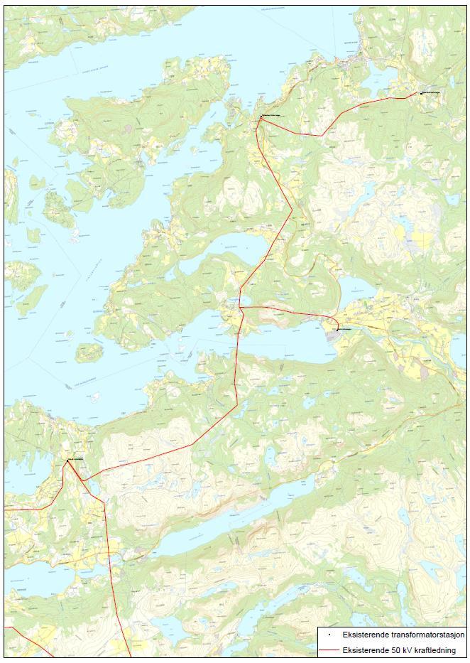 Veland via Årdal til Hjelmeland Oppgraderingen gjelder dagens 50 kv regionalnett mellom Veland-Hjelmeland med avgreining til Årdal samt til Hjelmeland Kraftverk.