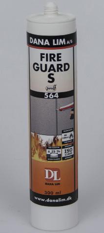 Fire Guard S 564 er en nøytralherdende 1-komponent silikon fugemasse. Fugemassen kan etter herdning oppta bevegelser på +/- 25%. Kan ikke overmales.