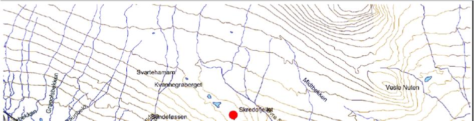 2. Info om Skreofjellet (1234moh) Ta av frå fv 51 nord for