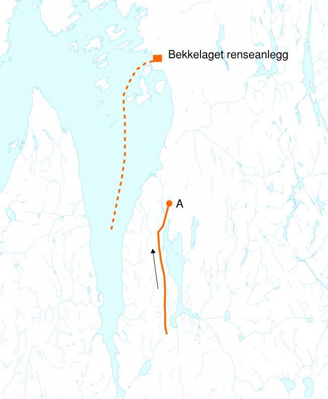 Teknokratisk mulighetsstudie 4.3.1 Alternativ BRA-1 Dette alternativet innebærer nedleggelse av Nordre Follo renseanlegg, og overføring av avløpsvann til Bekkelaget renseanlegg.