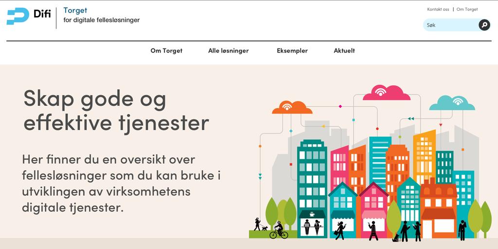 «Torget» for digitale fellesløsninger Et konsept som viser