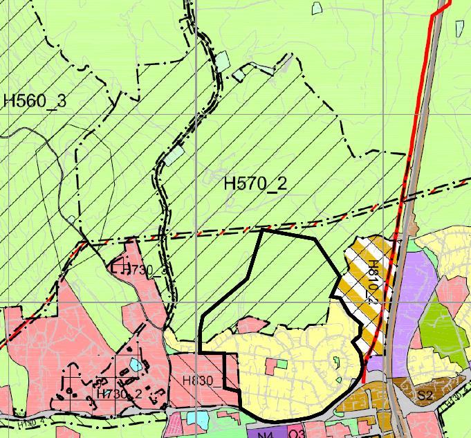 Hnsynsson H570_2 (influnsområdt markrt) og rgulringsplan for østr