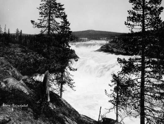 Stora Porjusfallet 1921 Foto: Ludvig Wästfelt, Wästfelts foto. mycket fattiga.