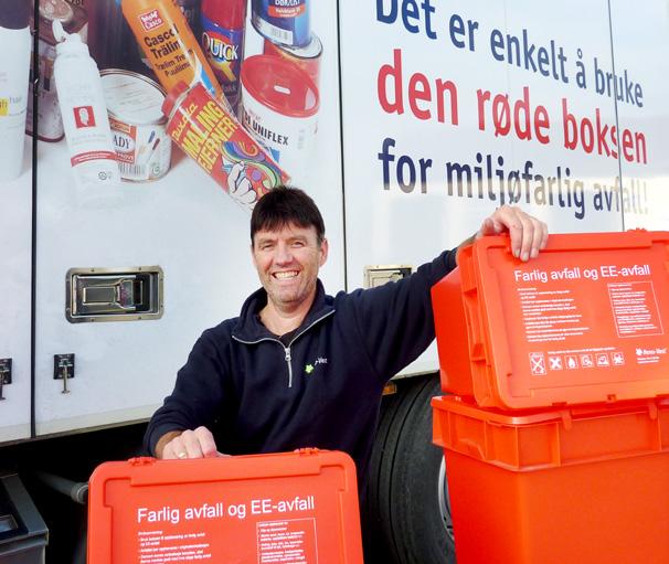 ENKELT OG GRATIS Hent boksen på nærmeste gjen vinningsstasjon. Boksen har lokk med barne sikring.