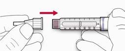 Steg 2. Påsetting av kanyle Sett alltid på en ny steril kanyle før hver injeksjon.