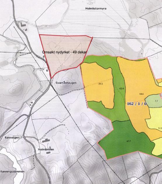 2016 Sakstype: Delegert landbrukssjefen Eiendom: /// Saksnr: 28/16 Godkjenning av plan for nydyrking - 1721/162/1 - John-Magnus Gomo