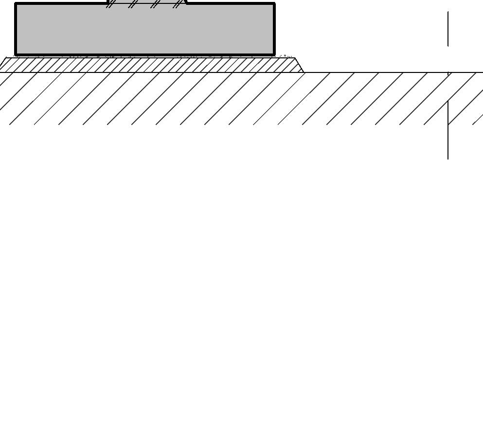 B 120 Snitt C-C (T12.5) 1 : 100 Tverrfall ihht. vegdata ikke innarbeidet. Se tabell.