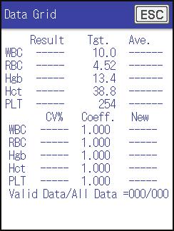 7 Kalibrering 7.3 Automatisk kalibrering 7.3.1 CBC automatisk kalibrering Instrumentet kan kalkulere en ny kalibreringskoeffisient for WBC, RBC, HGB, HCT og PLT automatisk.