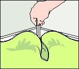 5. Tilpassing av innerhjørner 10 11 Form belegget med hendene og press det inn i hjørnet