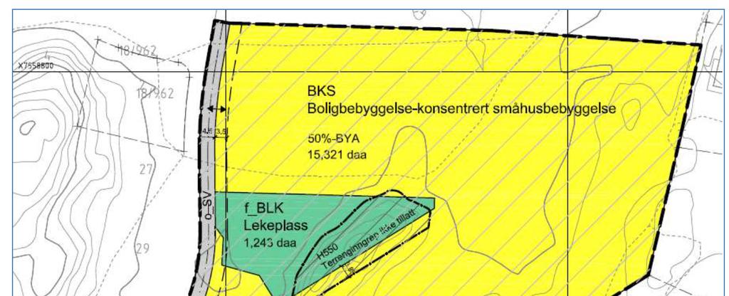 1 Området skal benyttes til boligbebyggelse med tilhørende uthus, garasje og lignende. Innenfor området er det åpnet for konsentrert småhusbebyggelse - frittstående eller kjedet.