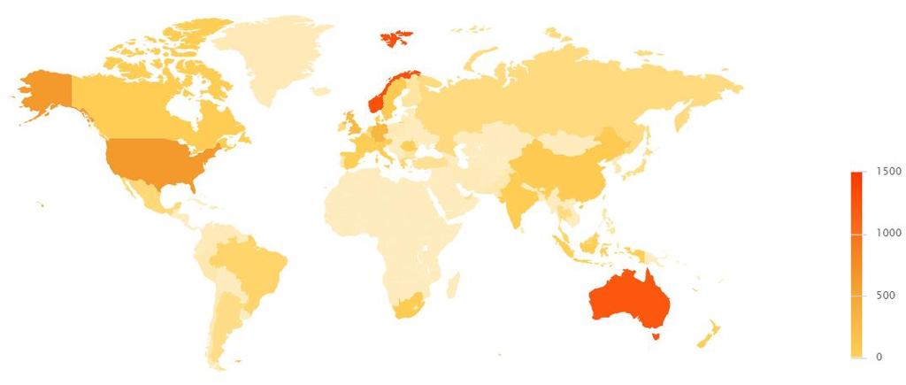 Geografisk spredning