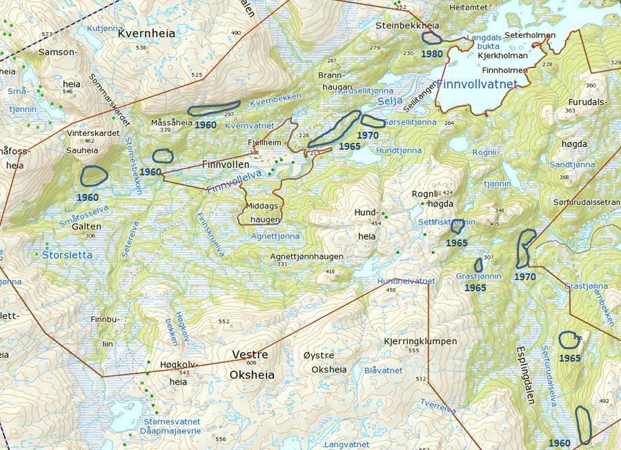 3 Historikk 3.1 Verneprosess Finnvollvatnet naturreservat ble opprettet i 2001, men utvidet med store deler av Finnvolldalen og Esplingdalen i 2011.