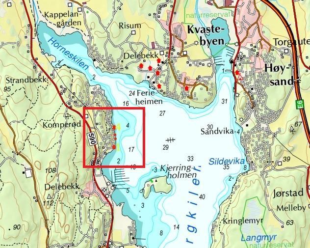 1 INNLEDNING Wergeland Krog Naturkart har på oppdrag for Sarpsborg kommune gjennomført en befaring av fire nylig etablerte sandstrender på Komperødlandet i Skjebergkilen (figur 1).