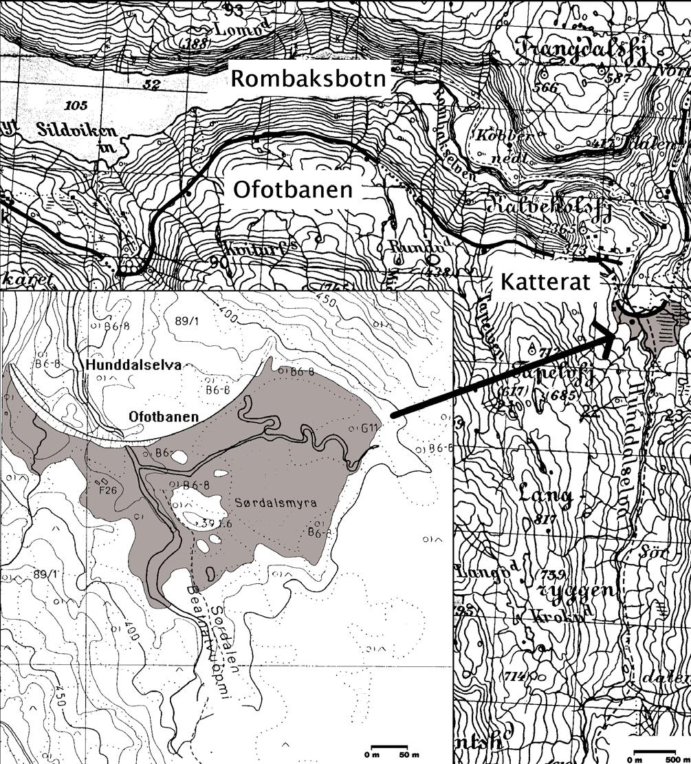 Fig 37. Kart over den oppdemte sjøen. Fig 37.