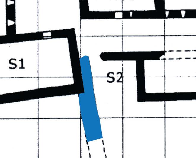 -Murverk, nordmur, østre halvdel: skadde fuger erstattes med sement KC 50/50. -Murverk, sørgående tørrmur: renskes for vegetasjon.