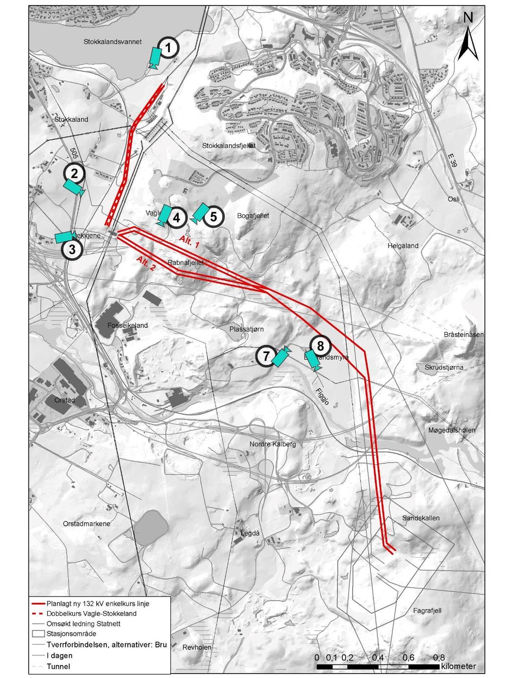 Vedlegg 8: Visualiseringer av nye 132 kv forbindelser Fagrafjell