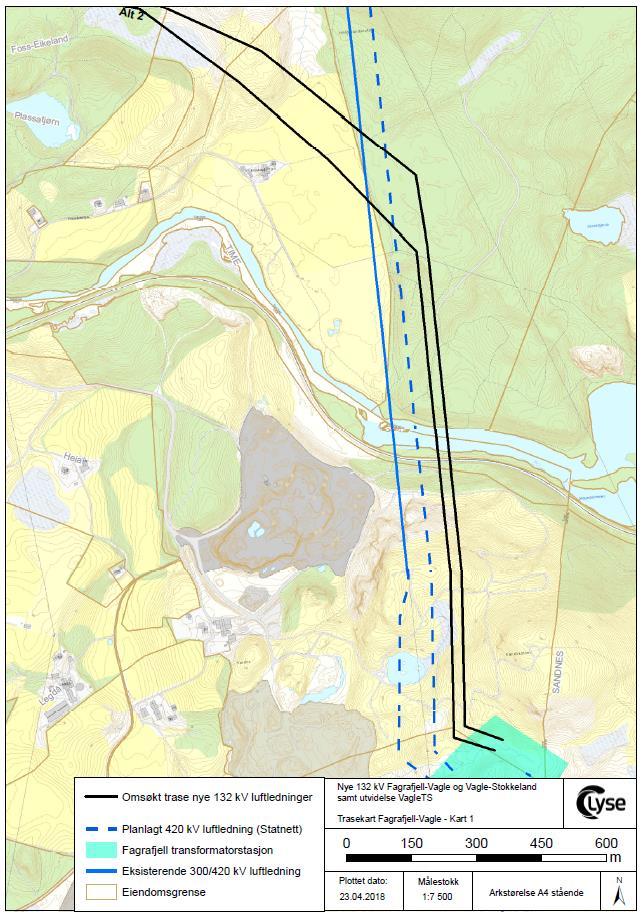 Vedlegg 1: Trasekart nye 132 kv forbindelser