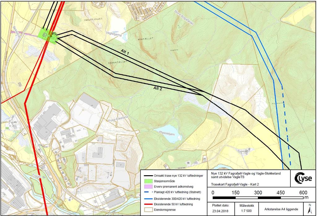 Vedlegg 2: Trasekart nye 132 kv forbindelser