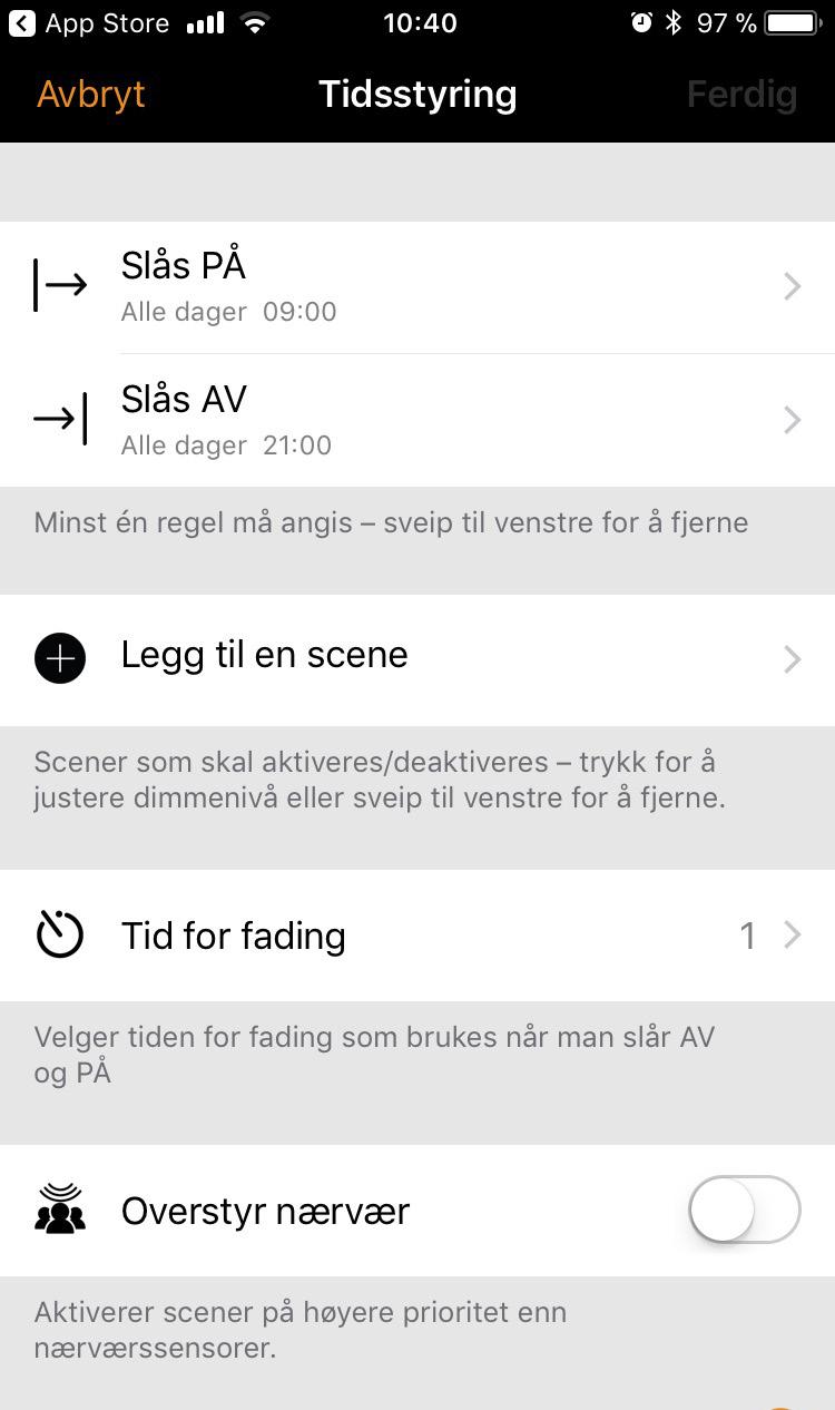 Timere Med timer funksjonen kan du lage en liste av timere som skrur scener og animasjoner av og på basert på tid. 1. Gå til Mer fliken og velg Tidsstyring.