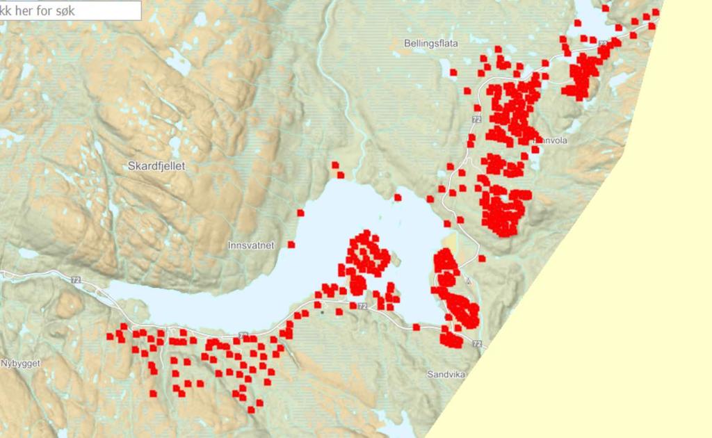 Sandvika, Innsvatnet, Finnvola: