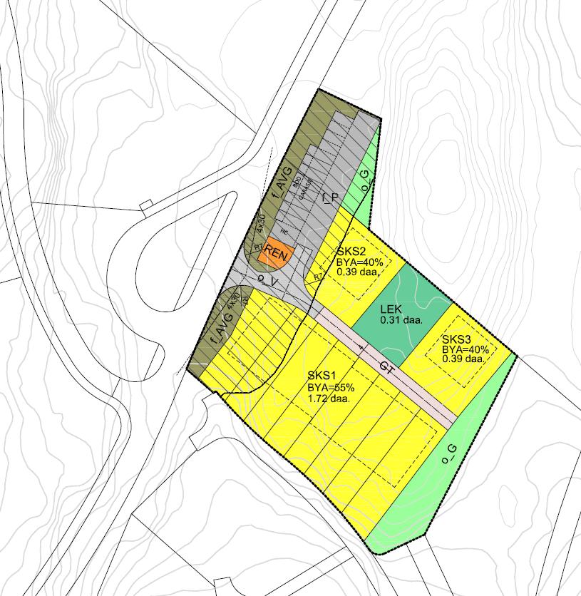 Figur 2: Detaljplan for Taumarka II B2 2 MILJØVERNDEPARTEMENTETS RETNINGSLINJE T-1442 Eksterne støyforhold er regulert av Miljøverndepartementets retningslinje, T-1442: Retningslinje for behandling