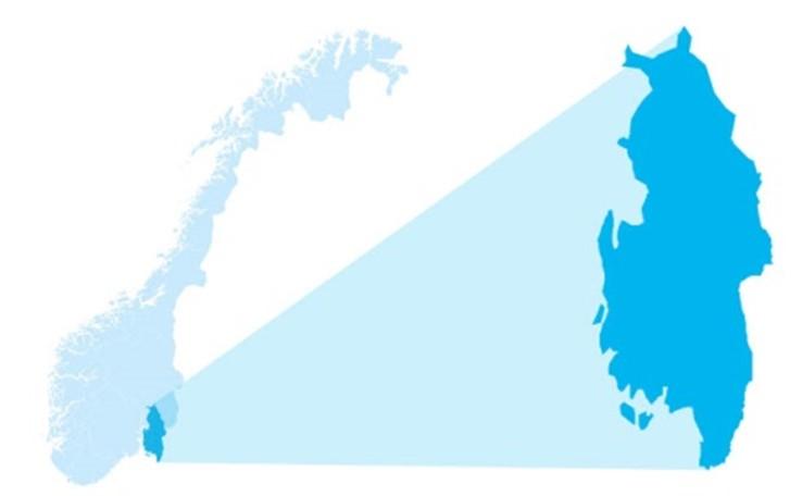 Fakta om Øst politidistrikt Hovedsete: Ski Kommuner: 38 Innbyggere: 713 000 Ansatte: ca.