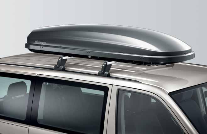 Volkswagen tilbehør 01 02 03 01 Grunnstativ: Caravelle kan leveres med et låsbart grunnstativ i eloksert aluminium.