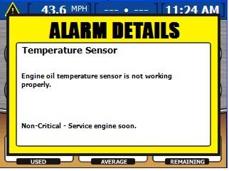 Del 8 - Alrmer 2. Når pekeren er forn den vlgte lrmen, trykker du på enter-knppen for å vise "ALARM DETAILS" (ALARMINFORMASJON).