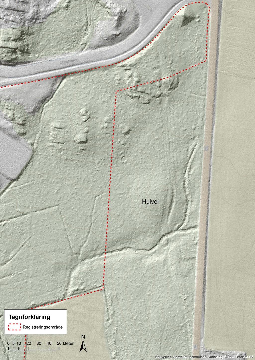 Figur 4: LIDAR over området som