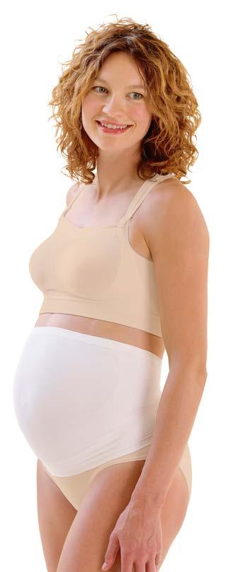 Støttende graviditetsbelte/magebånd Det sømløse og støttende magebåndet fra Medela sørger for komfort og avlastning i sensitive områder, takket være den sammenstrikkede teknologien og det pustende