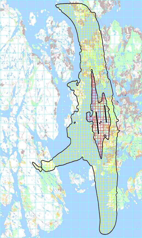 Vedlegg 2 Støyprognose 2050 2 rullebaner for Flesland