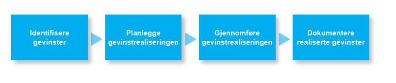 Her kan hentes nyttig kunnskap for videreutvikling av gevinstrealiseringsmetodikk.