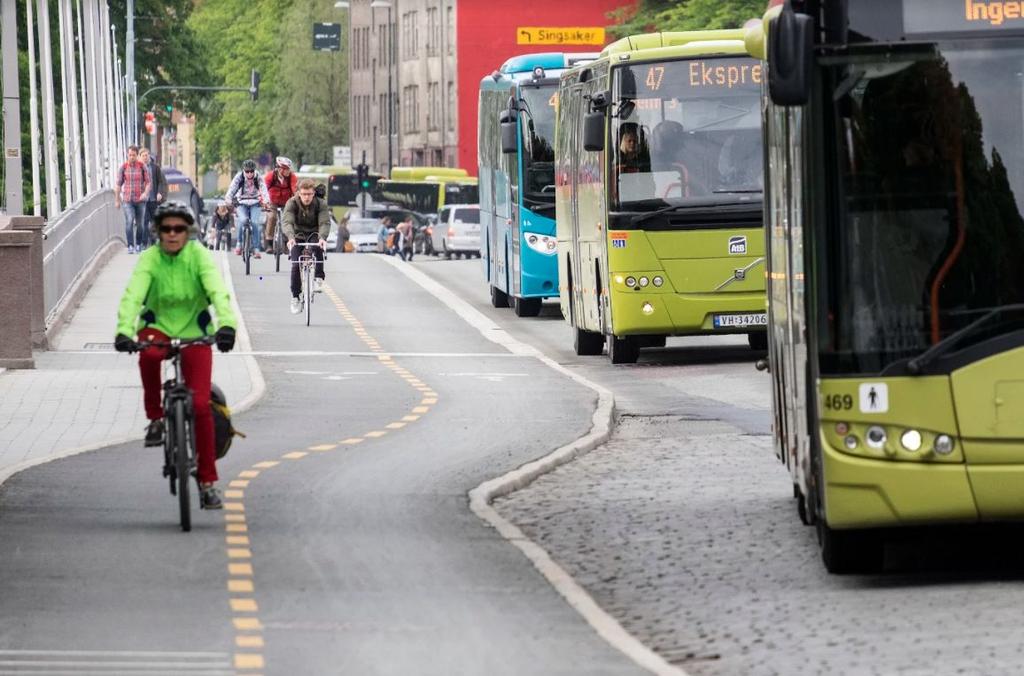 Miljøpakkens 10 mål som skal gjøre Trondheim bedre: reduksjon av CO2-utslipp færre skal kjøre bil flere skal gå, sykle og reise kollektivt Trondheim skal bli Norges beste sykkelby bussen skal komme