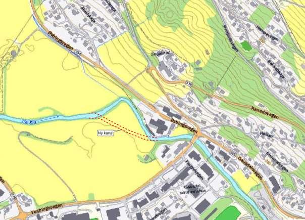 4 1 INNLEDNING I forbindelse med omlegging av elvestrekning ved Segalstad bru, i Gausdal Kommune, har gjort hydrologiske og hydrauliske beregninger for å vurdere flomfaren i den nye kanalen og videre