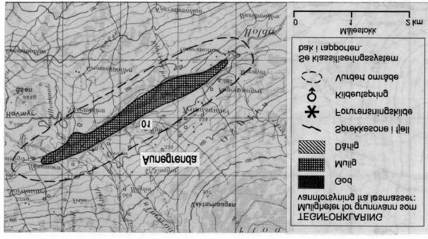 AUNEGRENDA Oppgjeve vassbehov er ca 0,3 l/s. Store område langs Holda er dekka av glasifluviale og fluviale sediment. Desse er godt eigna til grunnvassuttak. Avsetning 01 (fig.