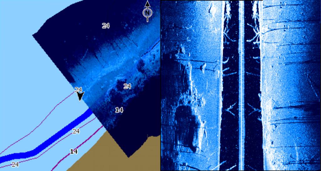 13 StructureMap Om StructureMap StructureMap-funksjonen legger SideScan-bilder fra en SideScankilde på kartet.