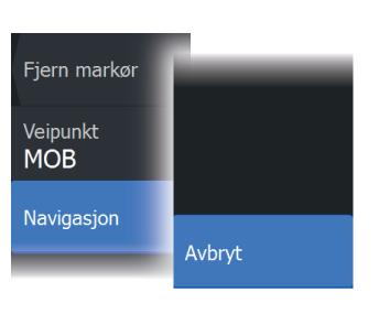 Trykk samtidig på tastene for å zoome inn (+) og zoome ut (-) Trykk på MOB-knappen på en fjernkontroll Når du aktiverer MOB-funksjonen, utføres følgende handlinger automatisk: Det opprettes et