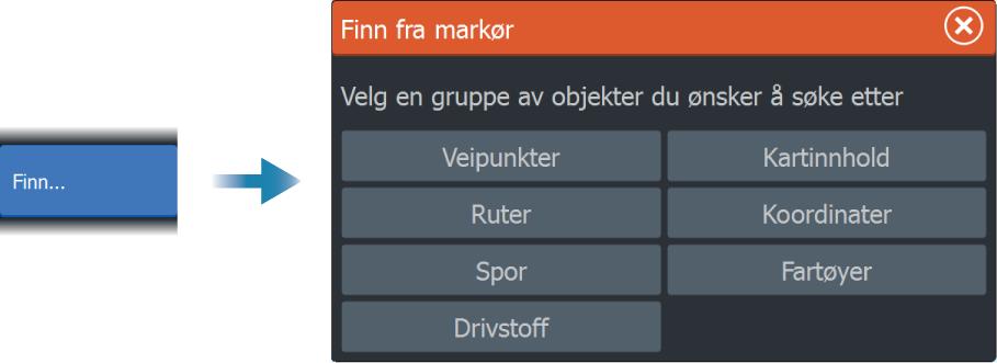 Ú Merk: Du må ha et abonnement på SiriusXM Marine for å kunne søke etter drivstoffstasjoner. Ú Merk: Du må ha en tilkoblet AIS-mottaker for å søke etter fartøyer.